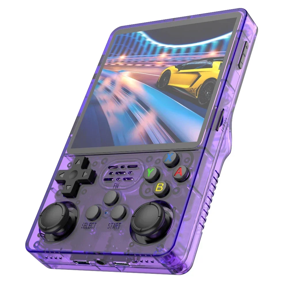 Purple R36S Plus handheld game console